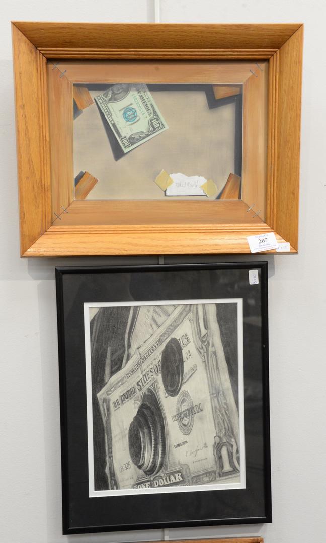 Three Richard Newill Trompe-l'œil to include; two oil (1 of 3)