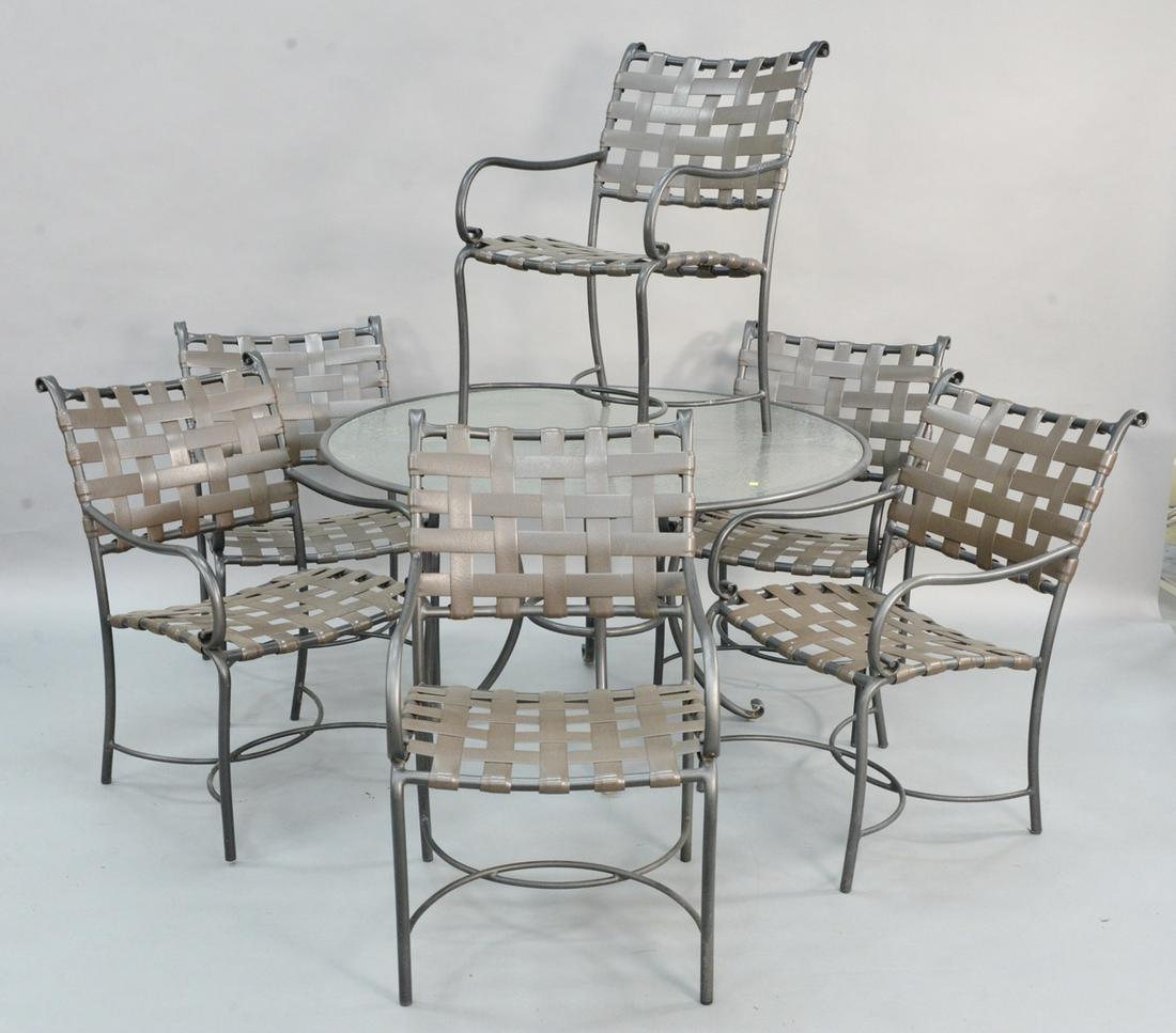 Eight piece Brown & Jordan outdoor patio set having (1 of 5)