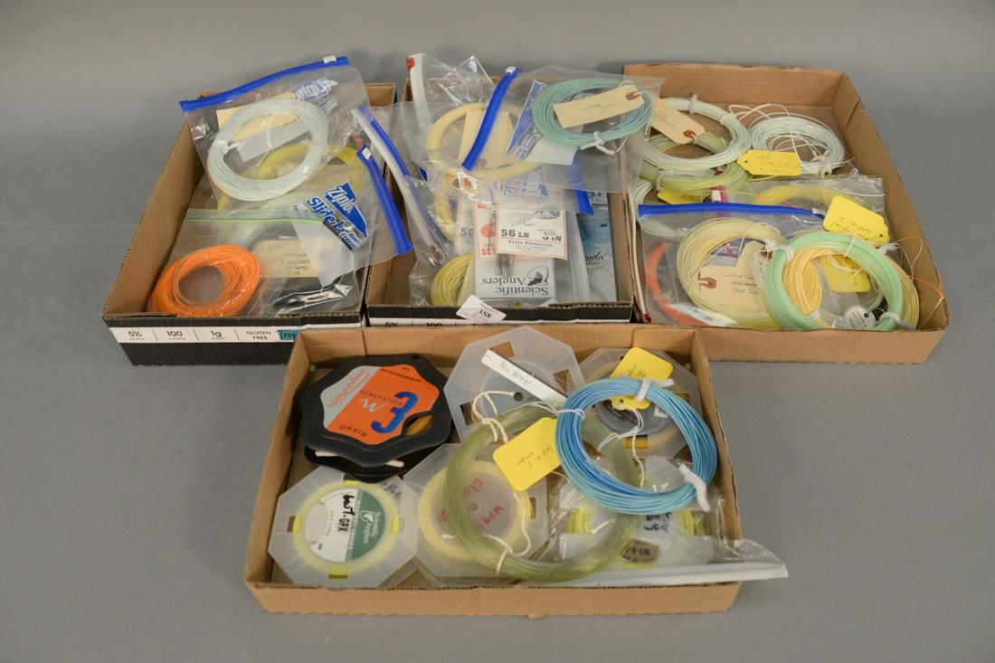 Four tray lots of various weight fly lines. Estate of (1 of 4)