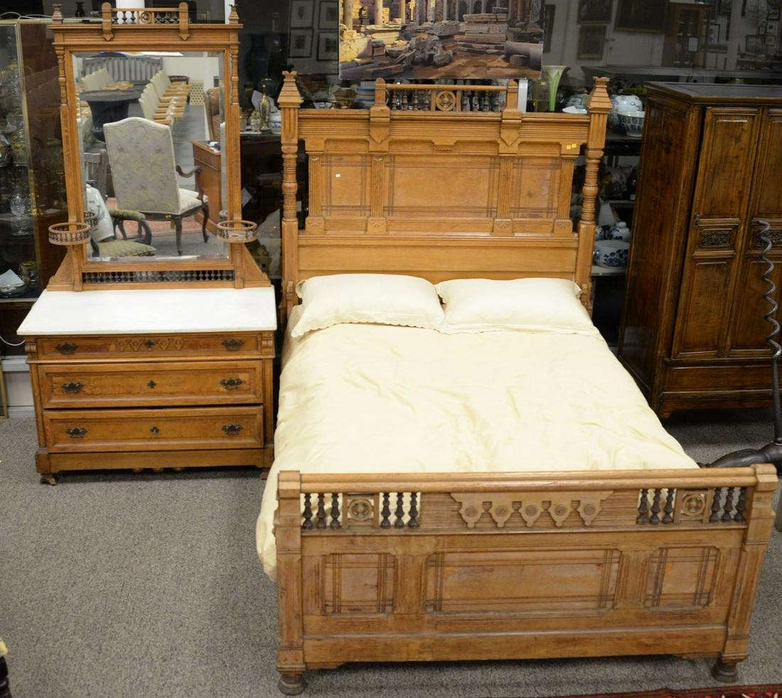 Two piece Eastlake Victorian bedroom set including (1 of 8)
