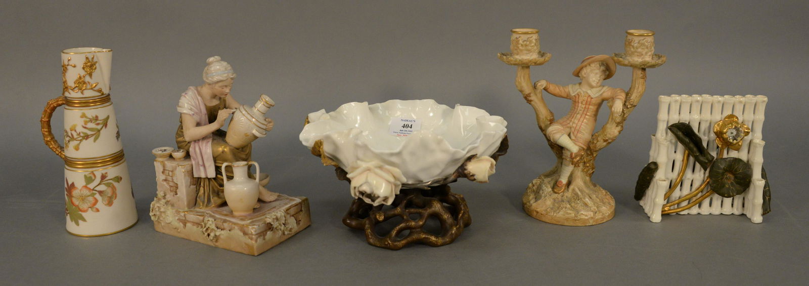Five piece porcelain group to include Royal Worcester (1 of 5)
