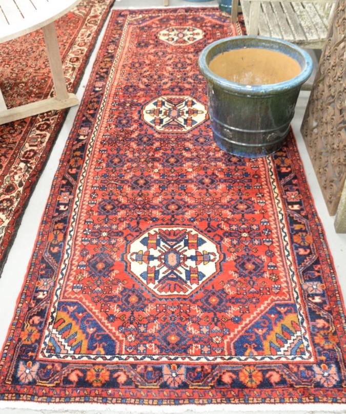 Oriental runner, 3' 10" x 10' 6". (1 of 3)