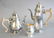 Three piece English sterling silver tea and coffee set,