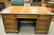 Louis XVI style mahogany desk having brass mounts and - 2