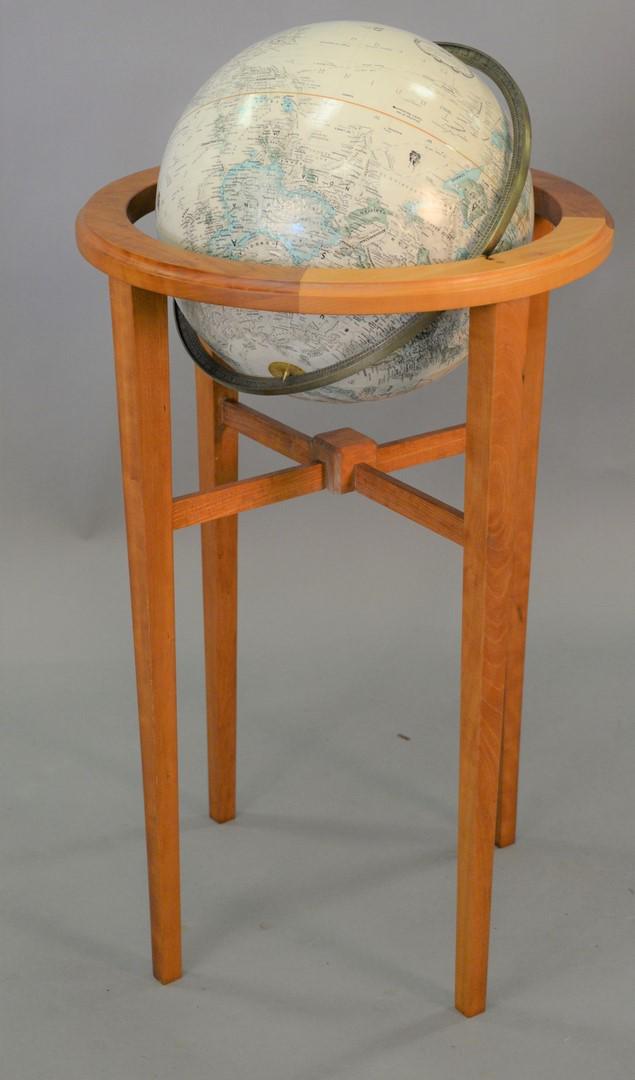 Globe on stand, ht. 41".: Globe on stand, ht. 41".