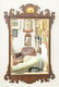 Henkel Harris mahogany framed beveled mirror,