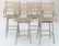 Set of four swivel outdoor bar stools with arms, ht.