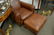 Two-piece lot to include leather chair with ottoman, - 3