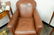 Two-piece lot to include leather chair with ottoman, - 4