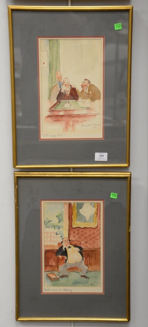 Group of thirteen framed pieces to include three Harris (1 of 6)