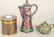 Three piece Chinese cloisonne group to include teapot,