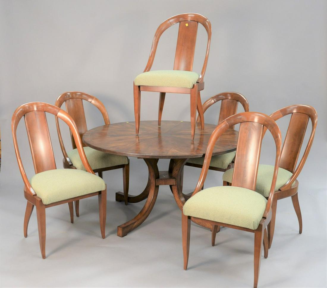 Seven piece dining set to include set of six Swaim (1 of 5)
