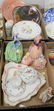 Two tray lots to include Herend teapot, cup and saucer,