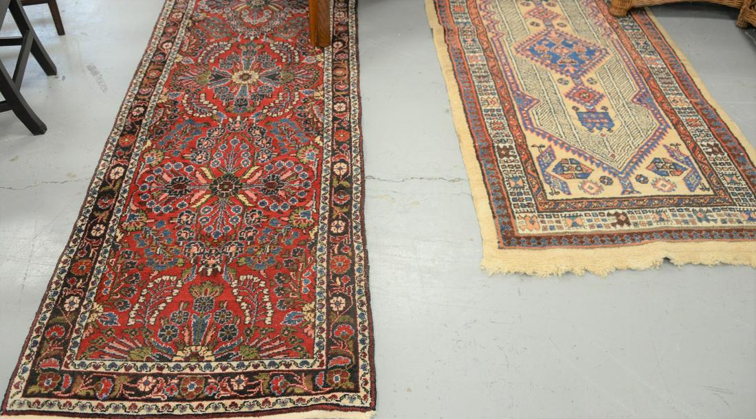Two Oriental runners, 2' 9" x 12' 3" and 3' 2" x 10' (1 of 4)