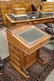 Walnut and burl walnut Davenport desk, ht. 33" x wd. - 2