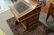 Walnut and burl walnut Davenport desk, ht. 33" x wd. - 4