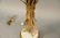 Pair of brass Mid-Century modern wheat form table - 3