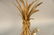 Pair of brass Mid-Century modern wheat form table - 4