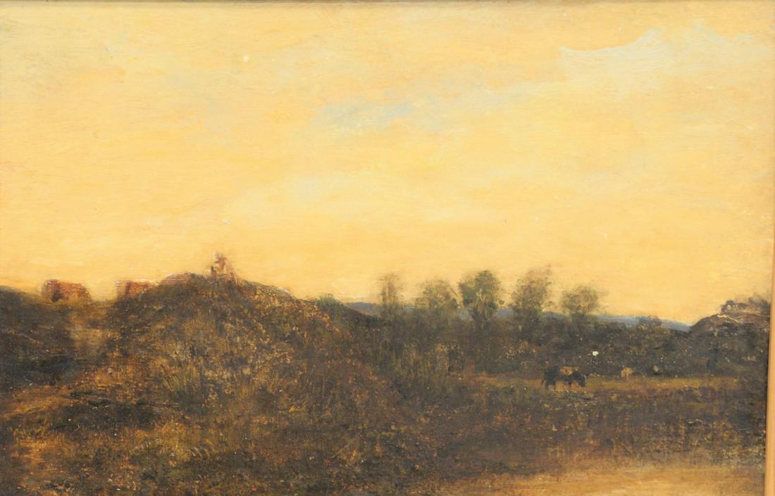 Rousseau oil on cribbed panel, "French Luminous (1 of 3)