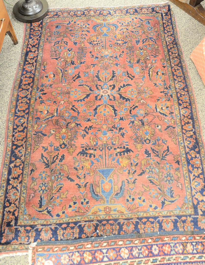 Two rugs to include Sarouk Oriental throw rug and (1 of 5)