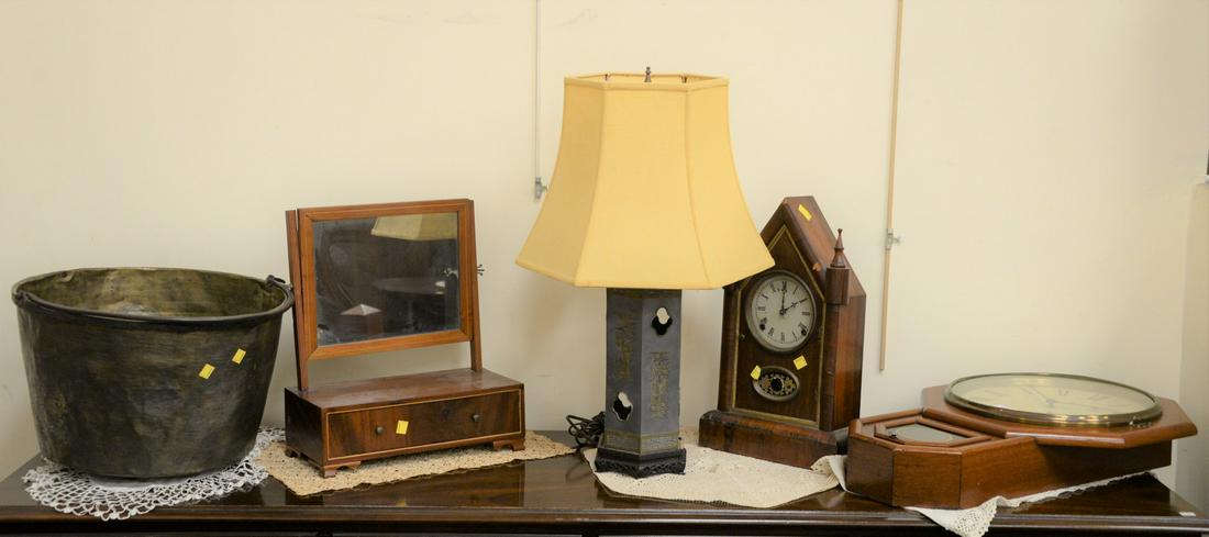 Five-piece group to include mahogany shaving mirror (1 of 5)