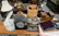 Large group of assorted items to include leather desk