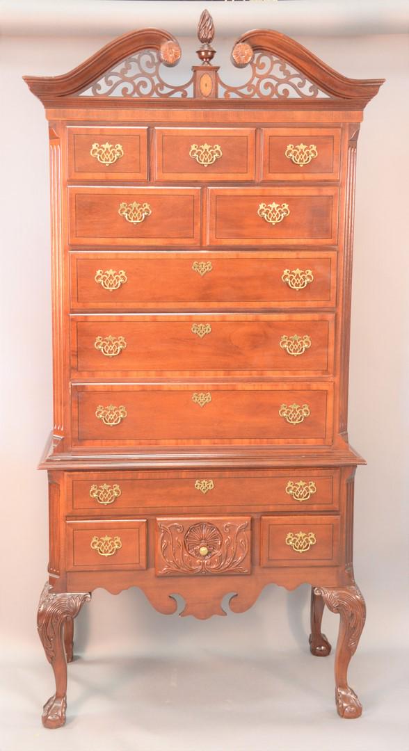 Mahogany Chippendale style highboy, ht. 83", wd. 40". (1 of 4)