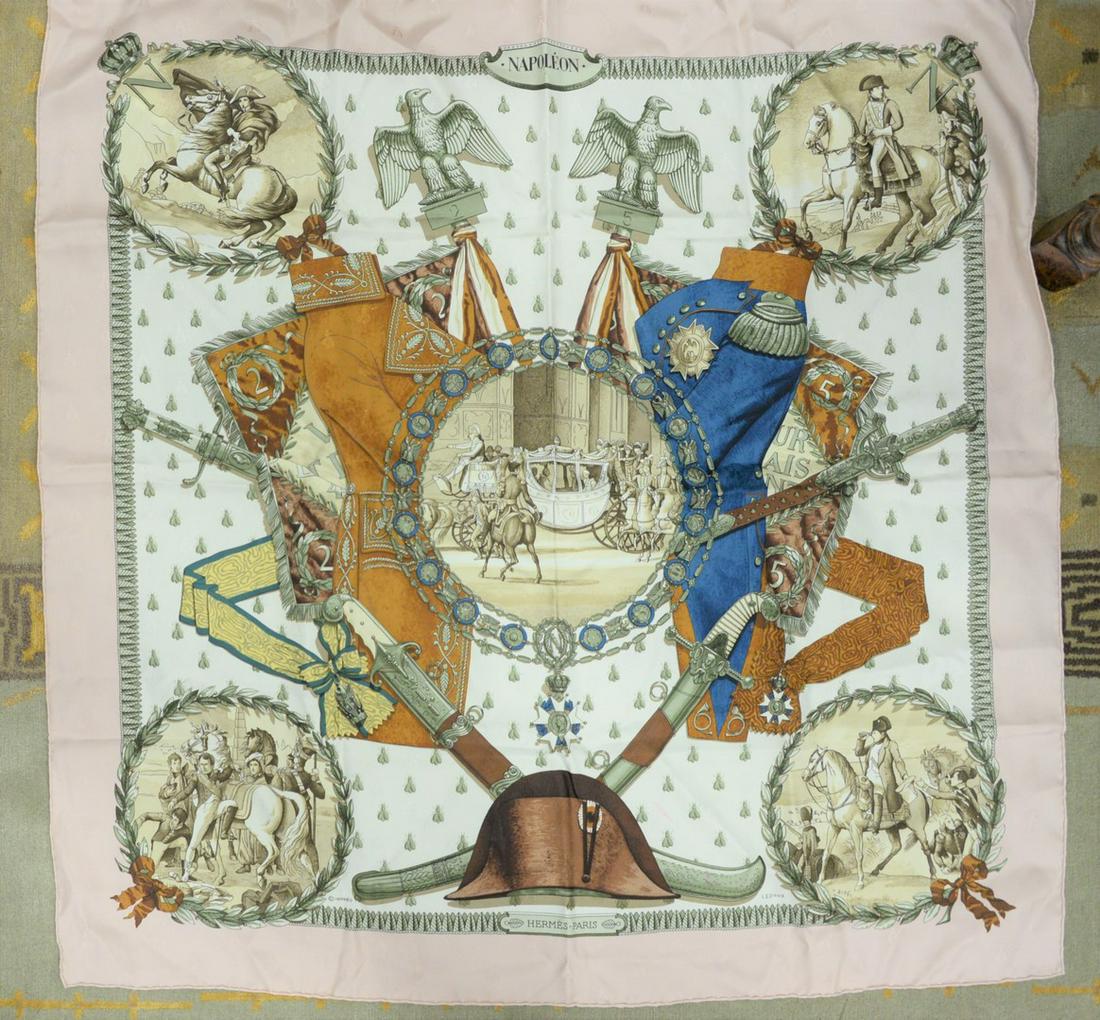 Hermes silk scarf, "Napoleon", 35" x 35". (1 of 4)