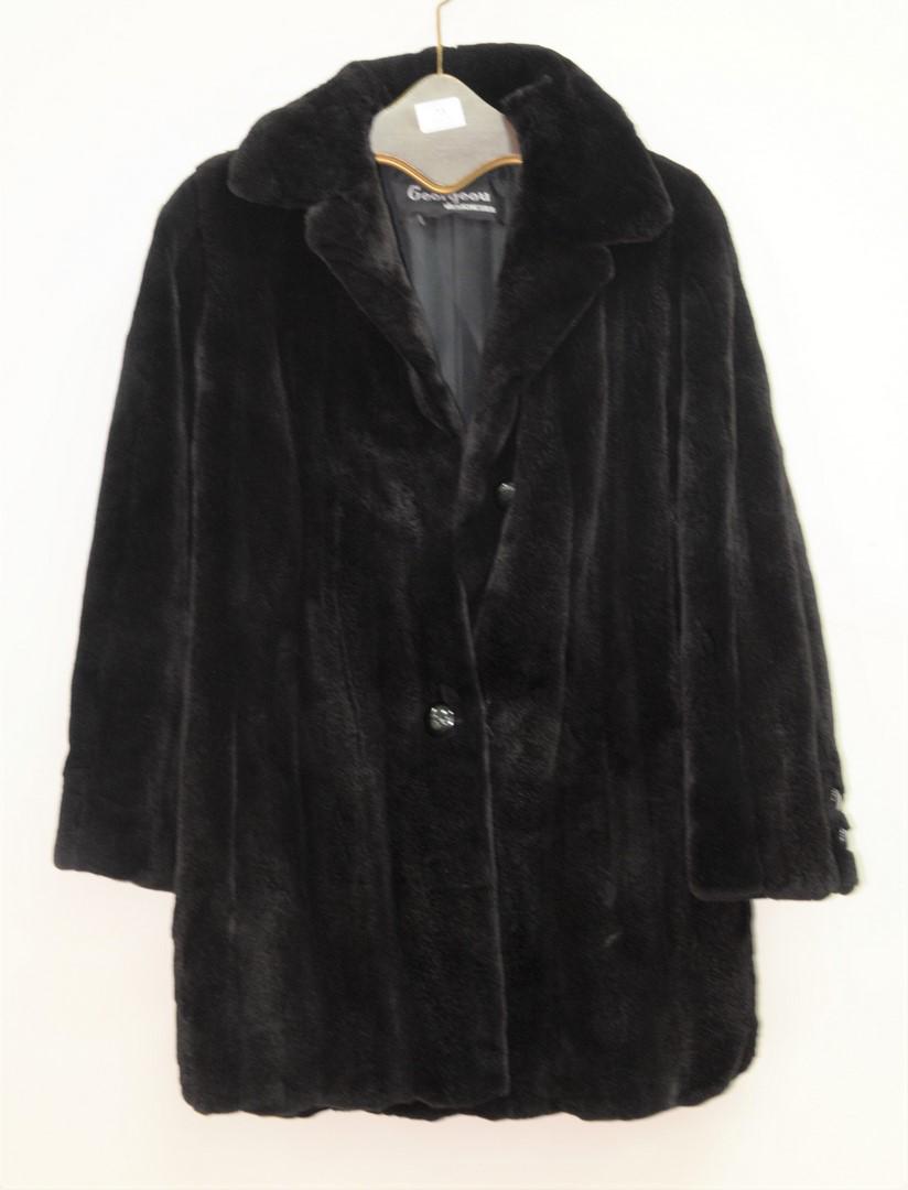 Sheared mink fur coat, Georgeou of Westchester. (1 of 4)