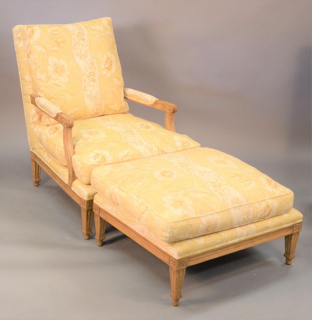 Minton-Spidell upholstered easy chair and ottoman ht. (1 of 4)