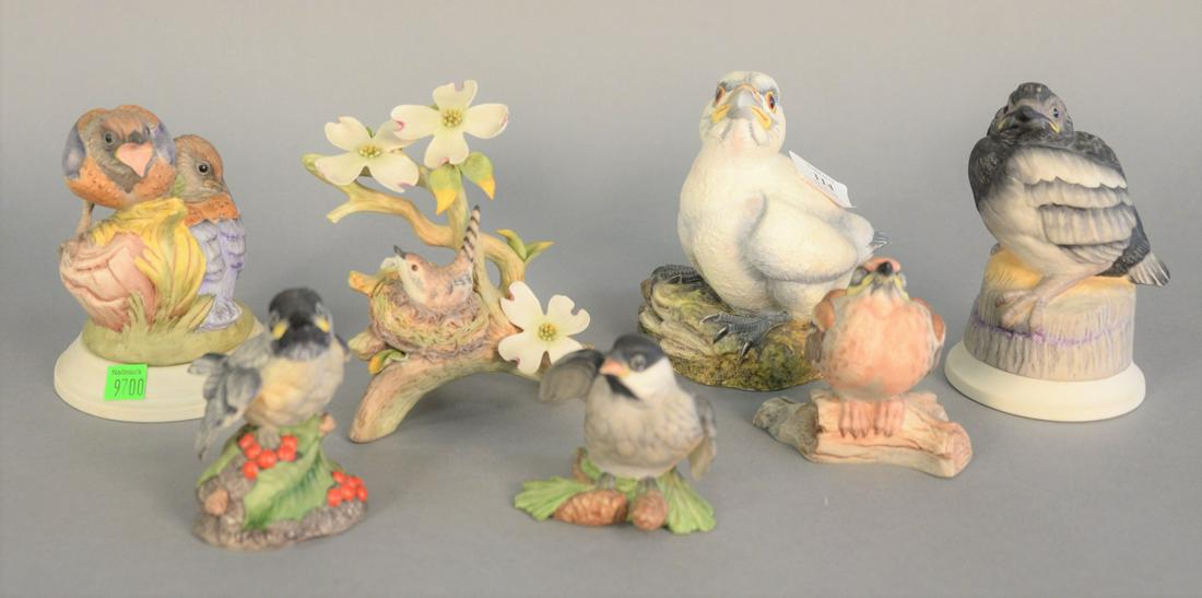 Seven piece Boehm porcelain group to include "Baby (1 of 4)