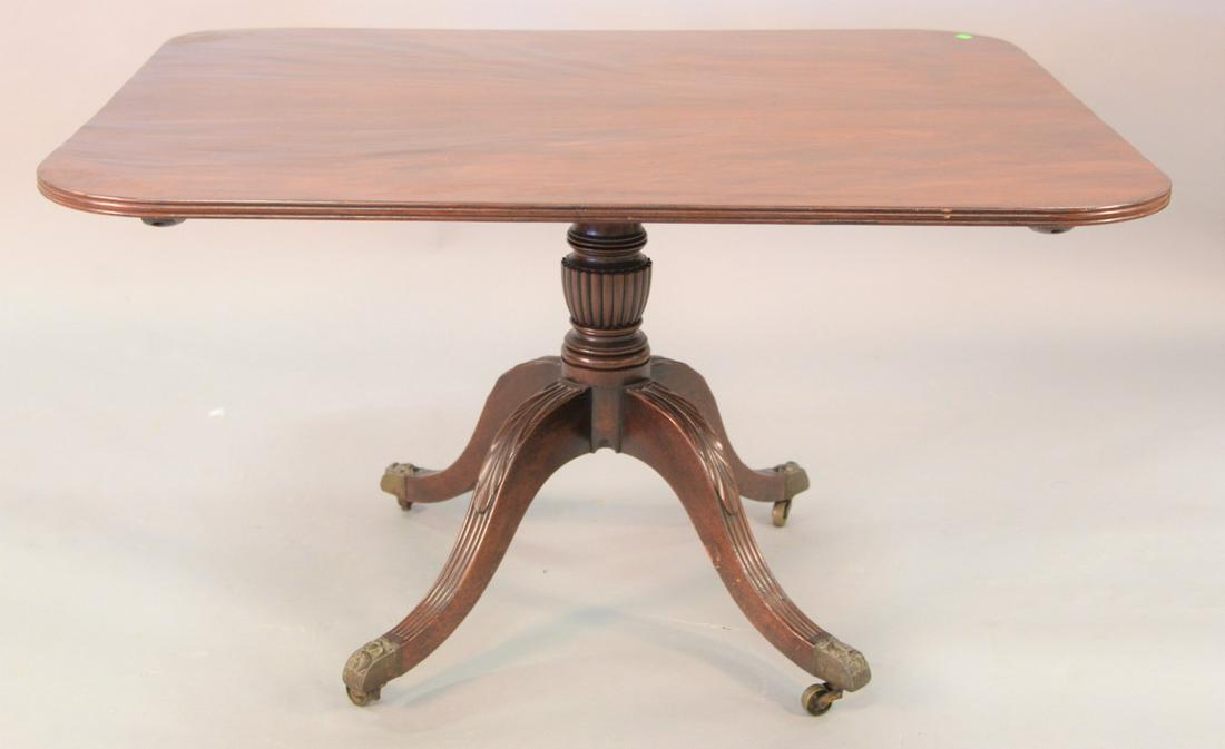 Georgian mahogany breakfast tip table having single (1 of 4)