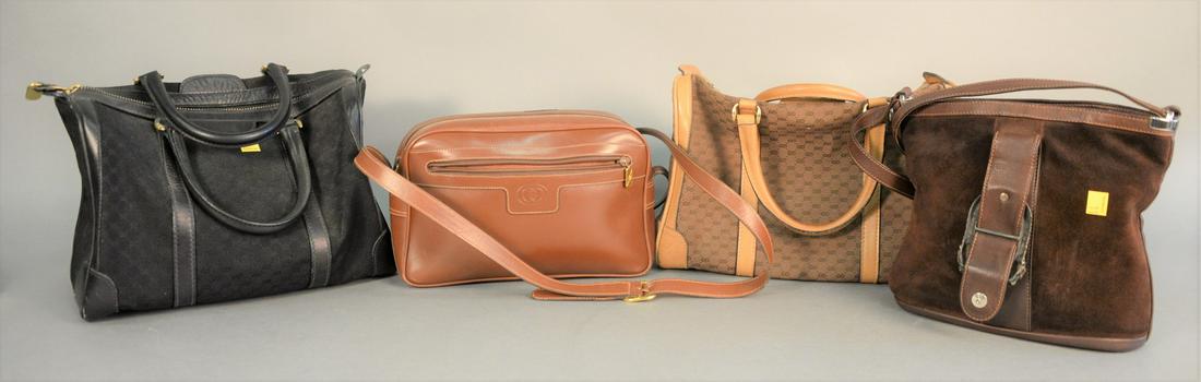 Four Gucci purses to include black Gucci bag, tan Gucci (1 of 5)