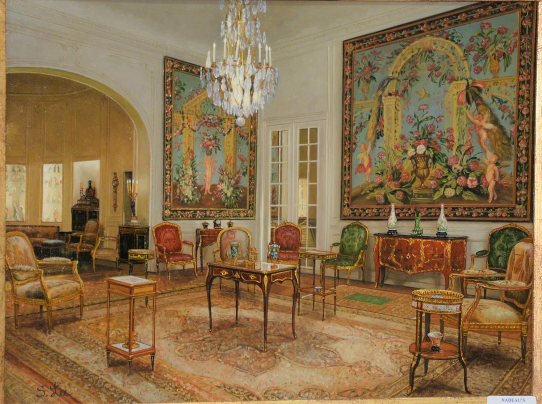 S. Lee (b.1944) oil on board, interior, signed lower (1 of 4)