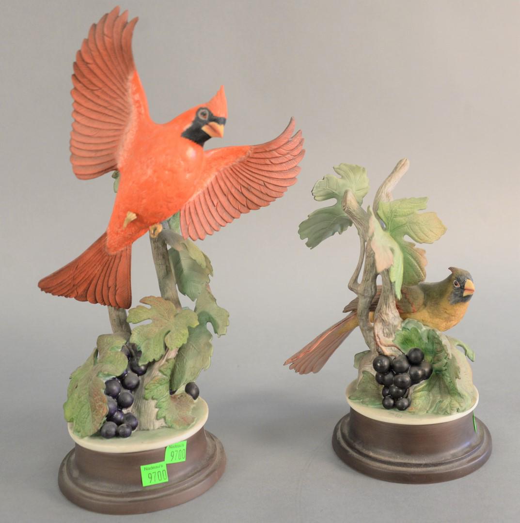 Two Boehm porcelain sculptures, female "Cardinal" # 415 (1 of 7)