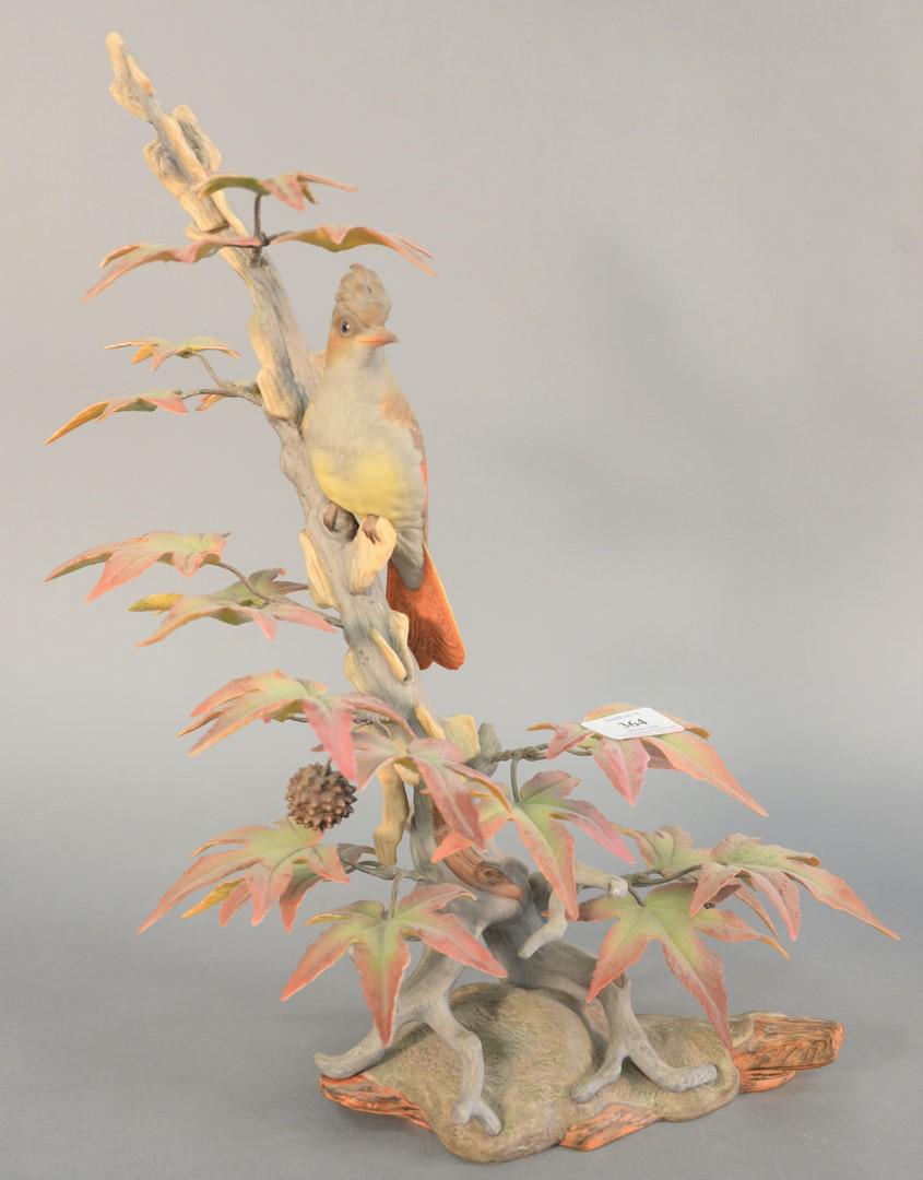 Boehm "Crested Flycatcher" porcelain sculpture #4884, (1 of 5)
