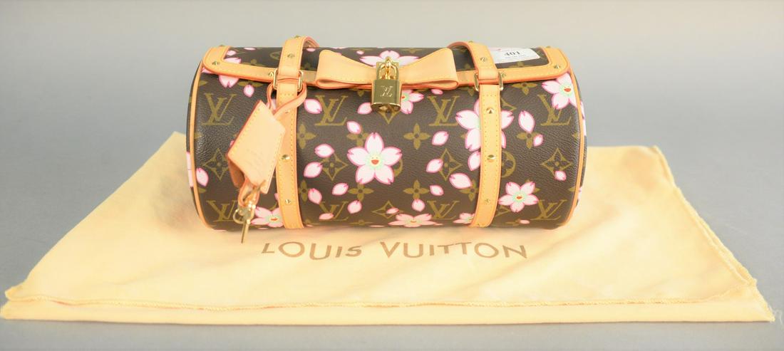 Louis Vuitton handbag, monogrammed with pink flowers (1 of 5)