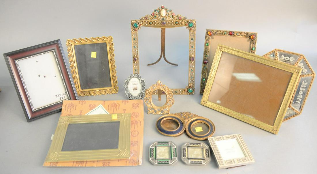 Group of frames and mirror, two sets with jeweled (1 of 5)