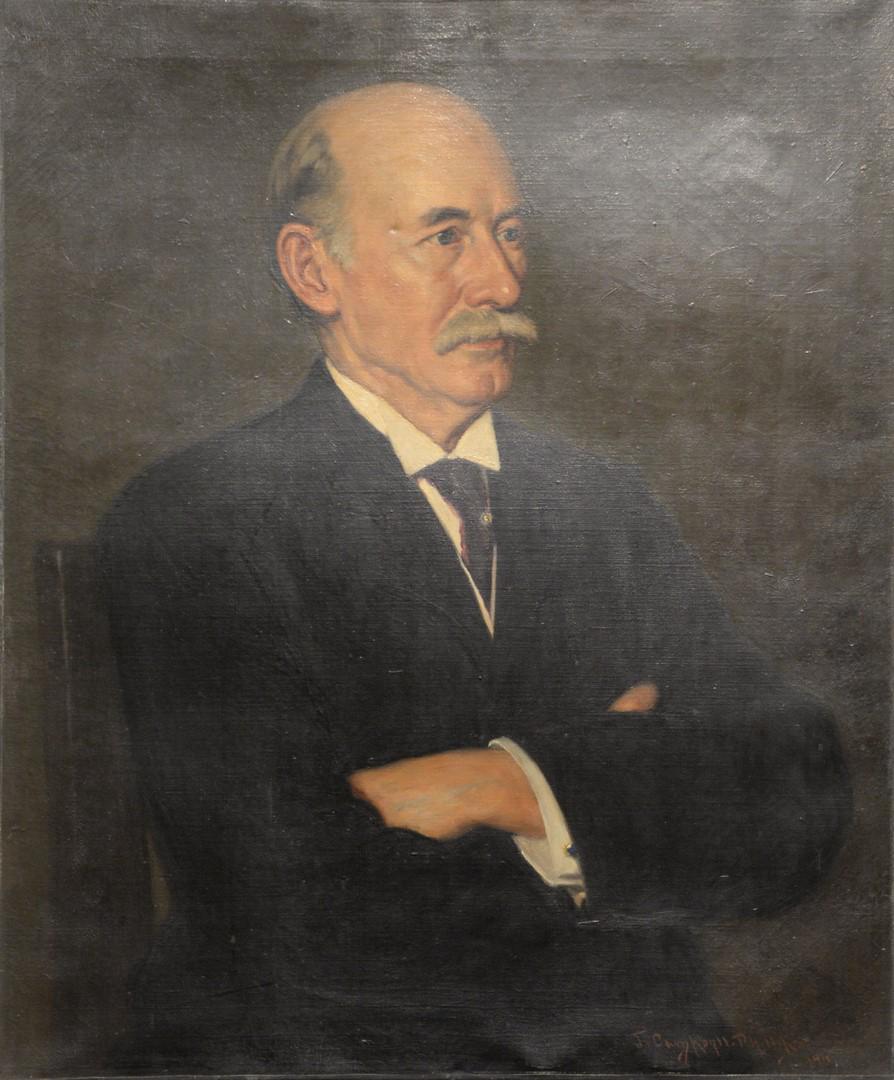 John Campbell Phillips (American, 1873 - 1949),: John Campbell Phillips (American, 1873 - 1949), portrait of John Allen Wyeth (1845 - 1922), oil on canvas, 1911,signed and dated lower right "W.Campbell Phillips, 1911".30" x 25".Catalog Note: John Al