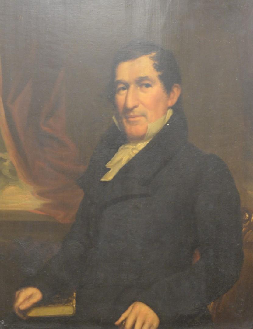 Attributed to Samuel Lovett Waldo (American, 1783 -: Attributed to Samuel Lovett Waldo (American, 1783 - 1861), portrait of Thomas Boyd (1772 - 1856), oil on board, unsigned, gilt frame.32 1/2" x 24 1/2".Catalog Note: Thomas Boyd was a Founding Fellow o