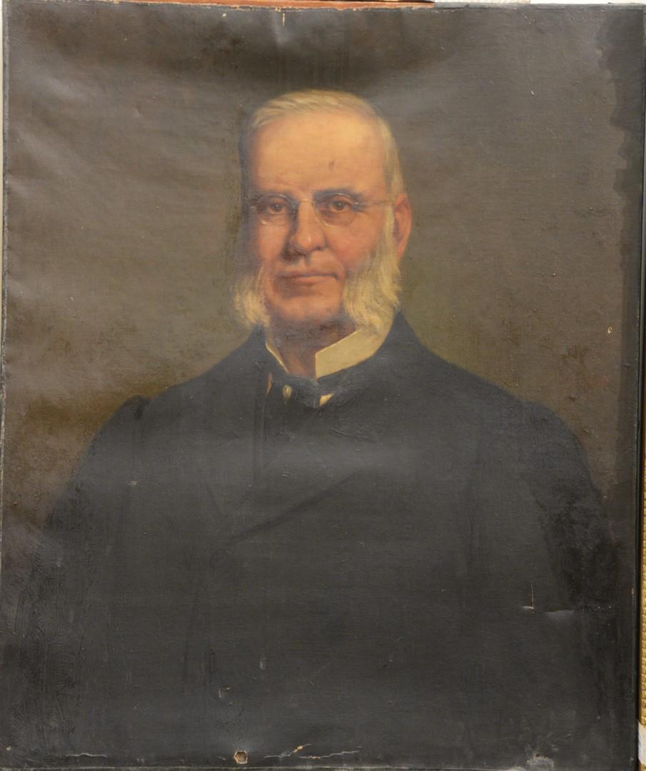 Possibly George Willoughby Maynard (American, 1843 -: Possibly George Willoughby Maynard (American, 1843 - 1923), portrait of Austin Flint, oil on canvas, unsigned.30" x 25".Catalog Note: Flint was President of The New York Academy of Medicine, 1873 - 18