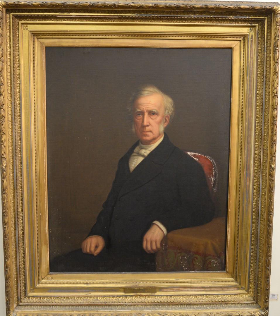 Attributed to Nicholas Biddle Kittel (American, 1822 -: Attributed to Nicholas Biddle Kittel (American, 1822 - 1894), 19th century oil on canvas, portrait of James Anderson (1798 - 1886), unsigned, gilt Victorian frame.39" x 31".Catalog Note: Anderson was 