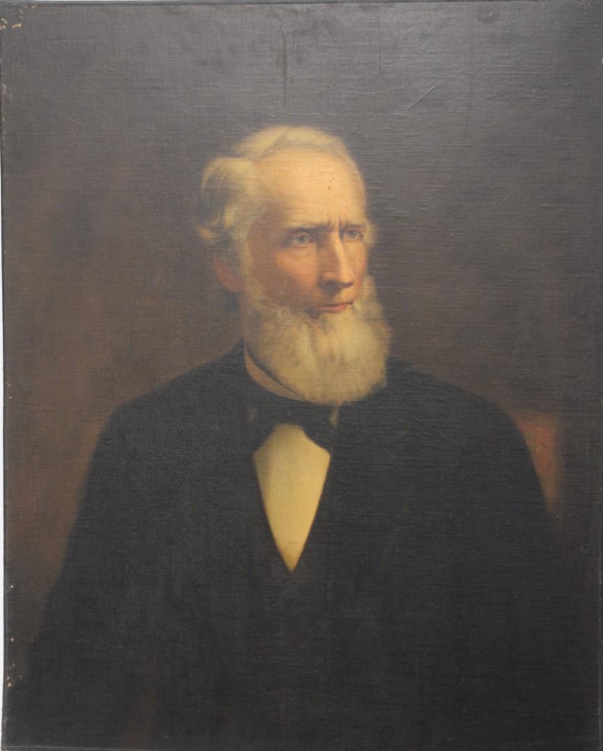 Attributed to Nicholas Biddle Kittell (American, 1822 -: Attributed to Nicholas Biddle Kittell (American, 1822 - 1894), portrait of Edmund Randolph Peaslee (1814 - 1894), oil on board, 19th century.34" x 27".Catalog Note: Edmund Randolph Peaslee was Preside