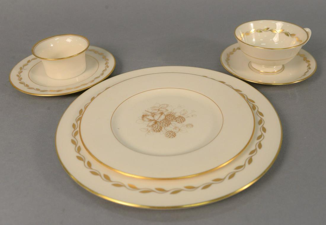 Group of Lenox, plates, cups and saucers in various: Group of Lenox, plates, cups and saucers in various patterns, approximately 100 pieces, each marked to the underside.