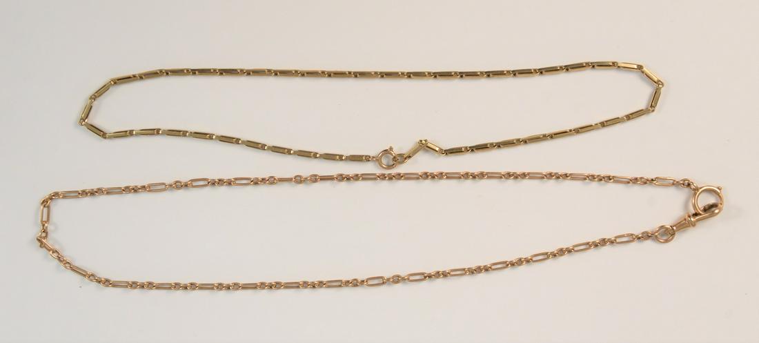 Two 14K gold watch chains, 24.6 gr. (1 of 3)