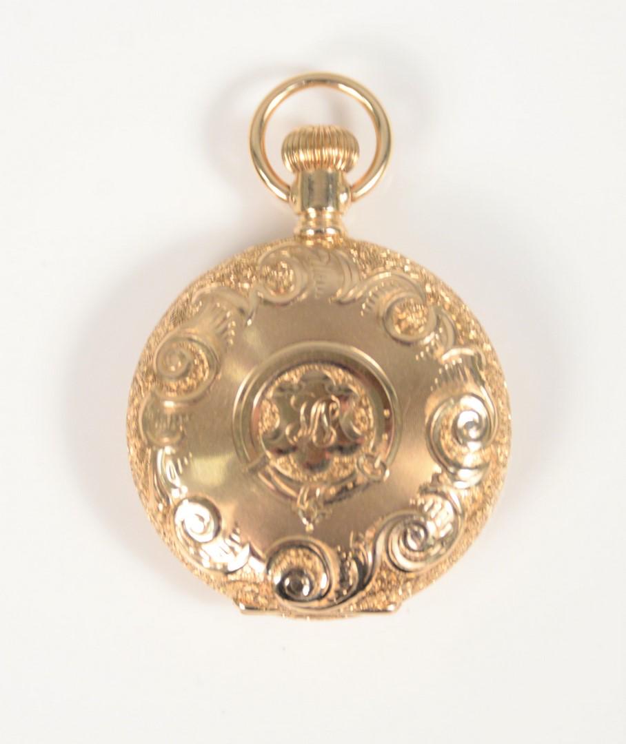 14K gold lapel watch, American Watch Co., 33.9mm. (1 of 3)