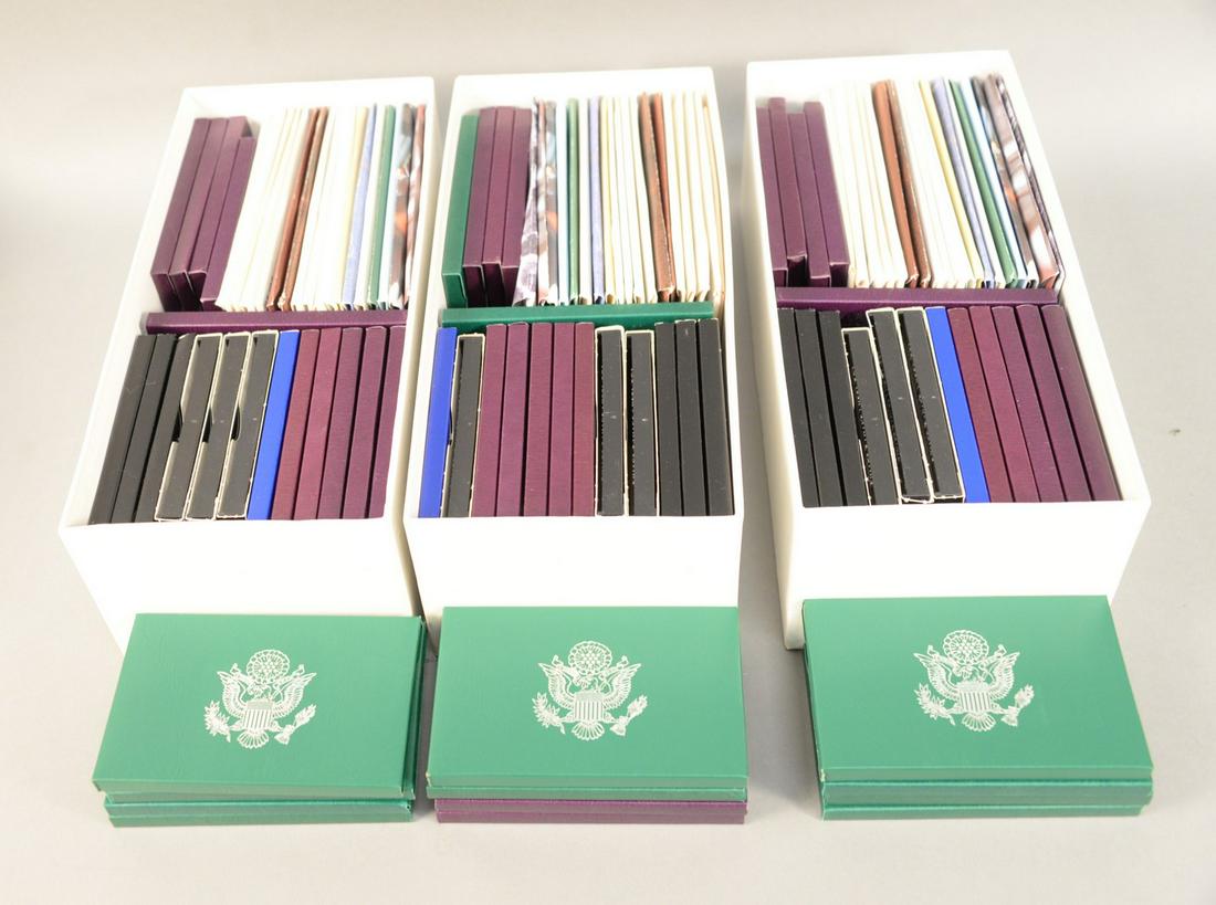 Coin lot to include three Large box lots of proof and (1 of 3)