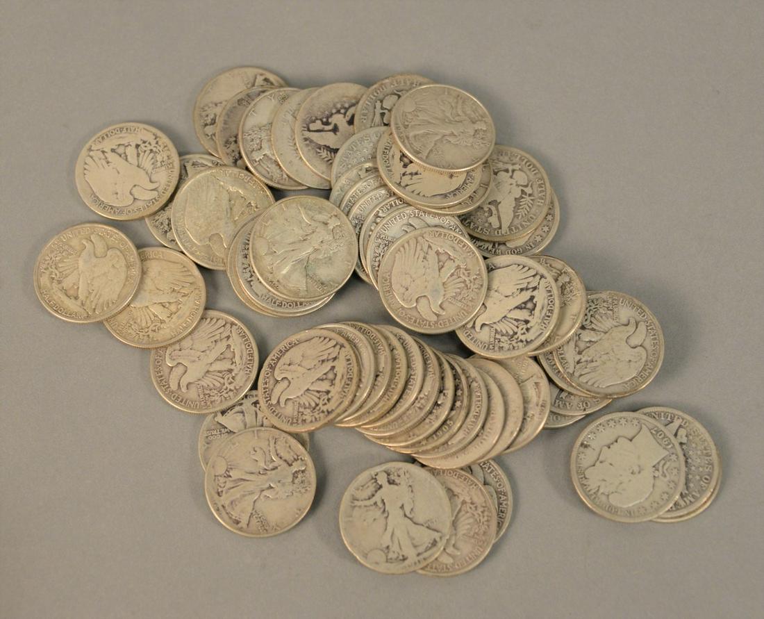 Coin lot to include, $29.50 Face 90% barber halves and (1 of 3)