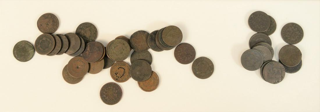 Coin lot to include, 12 Early large cents 1798, 1800, (1 of 4)