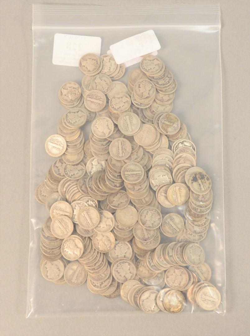 Coin lot to include, 30.00 Face lot of mercury dimes (1 of 3)